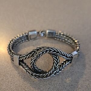 Silver Chainmaille Rope Bracelet